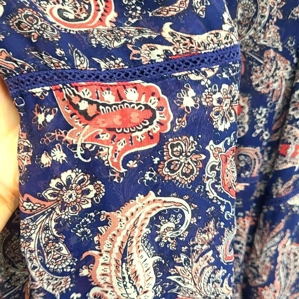 Octavia Button Down Sheer Blouse Size Small‎ - Picture 4 of 12